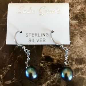 Sterling silver freshwater pearl earrings